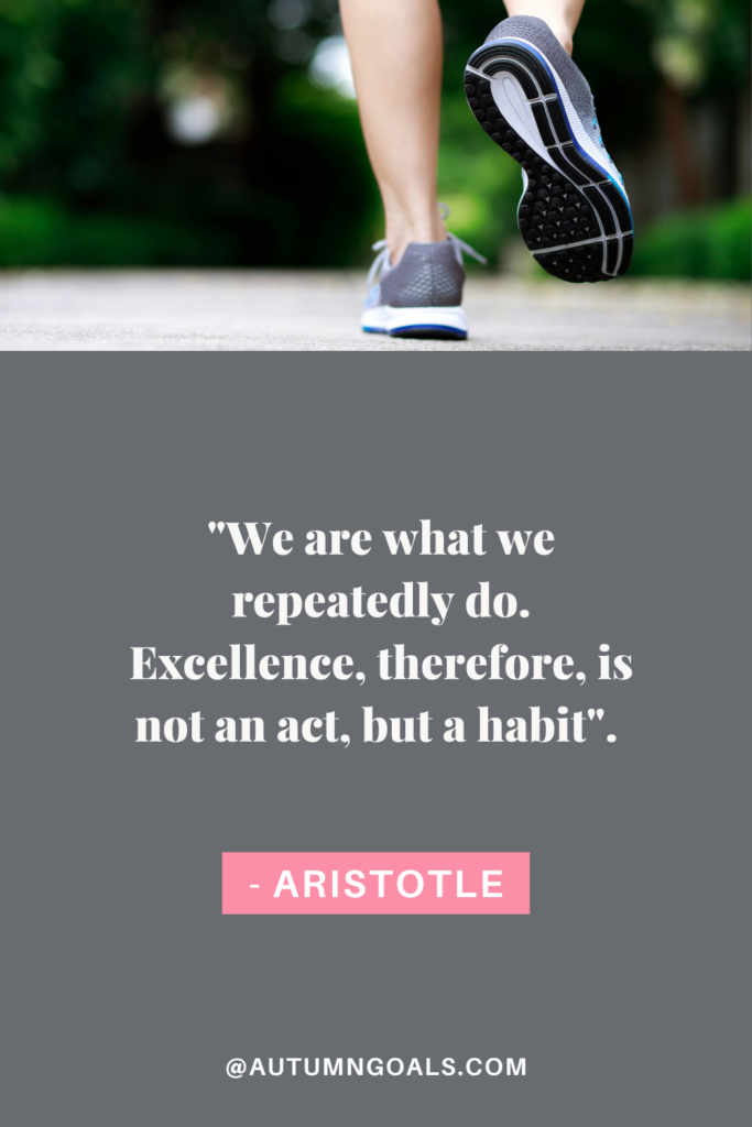 "We are what we repeatedly do. Excellence, therefore, is not an act, but a habit". - Aristotle