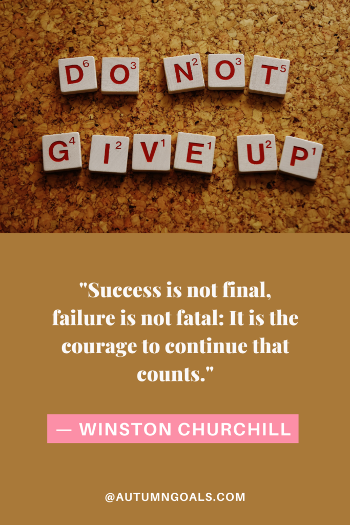 "Success is not final, failure is not fatal: It is the courage to continue that counts." — Winston Churchill