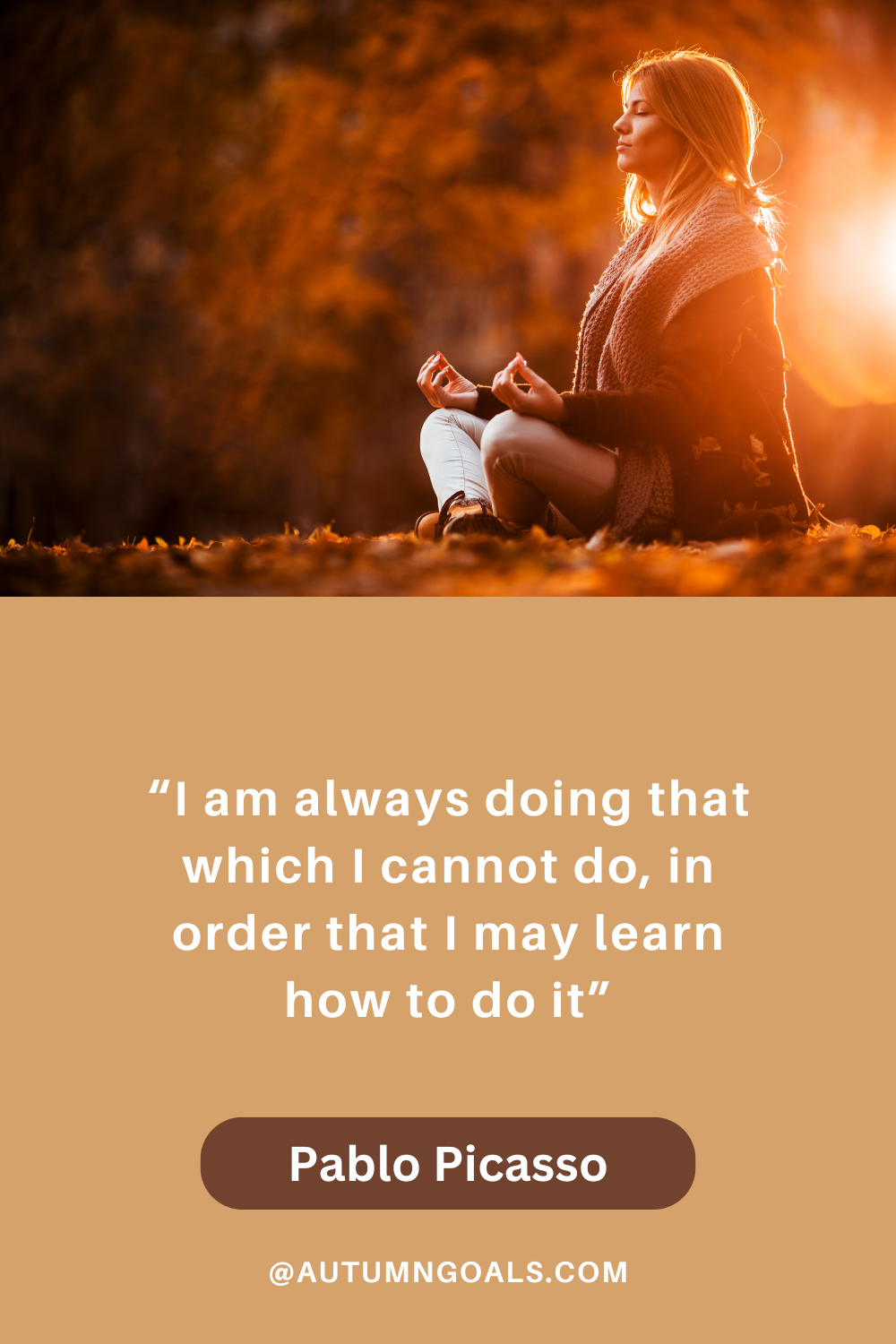 "I am always doing that which I cannot do, in order that I may learn how to do it." - Pablo Picasso