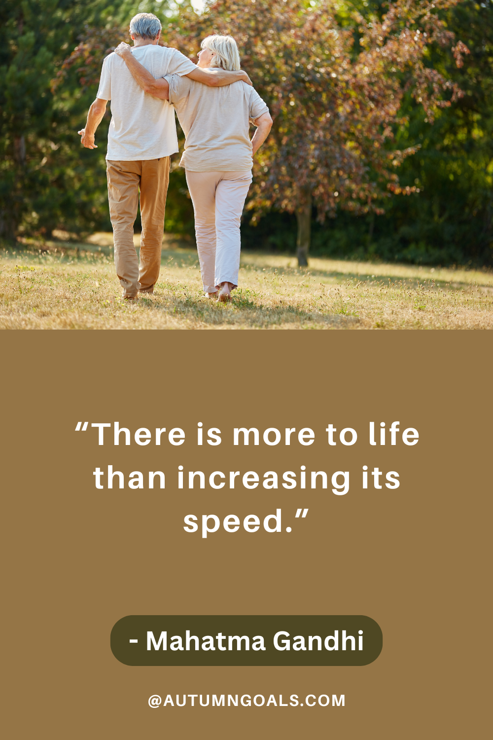 “There is more to life than increasing its speed.” - Mahatma Gandhi