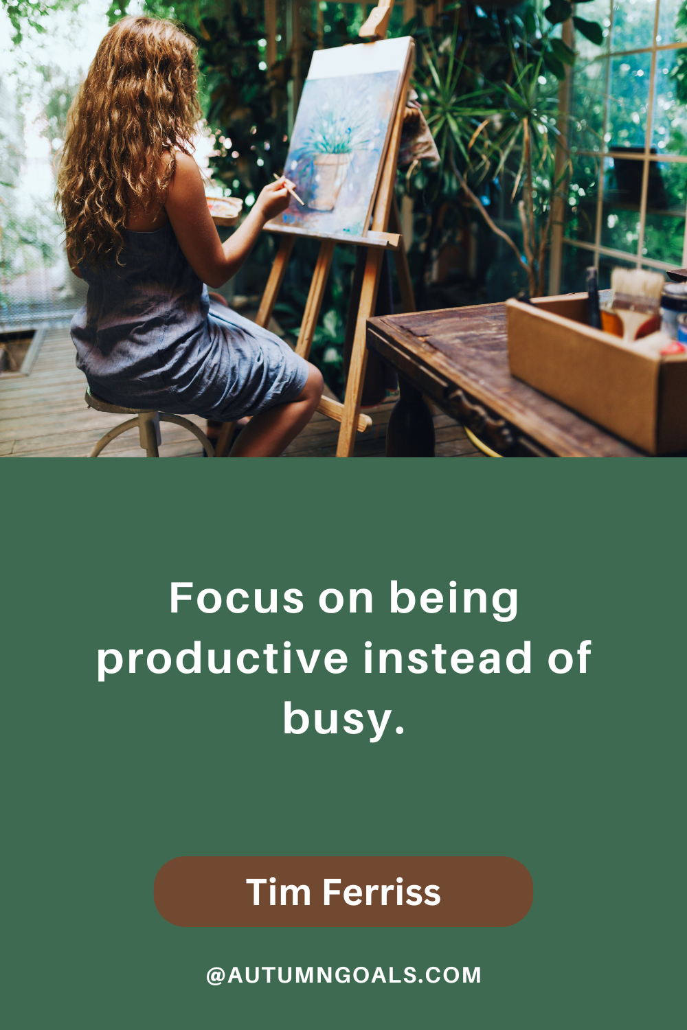 "Focus on being productive instead of busy." - Tim Ferriss