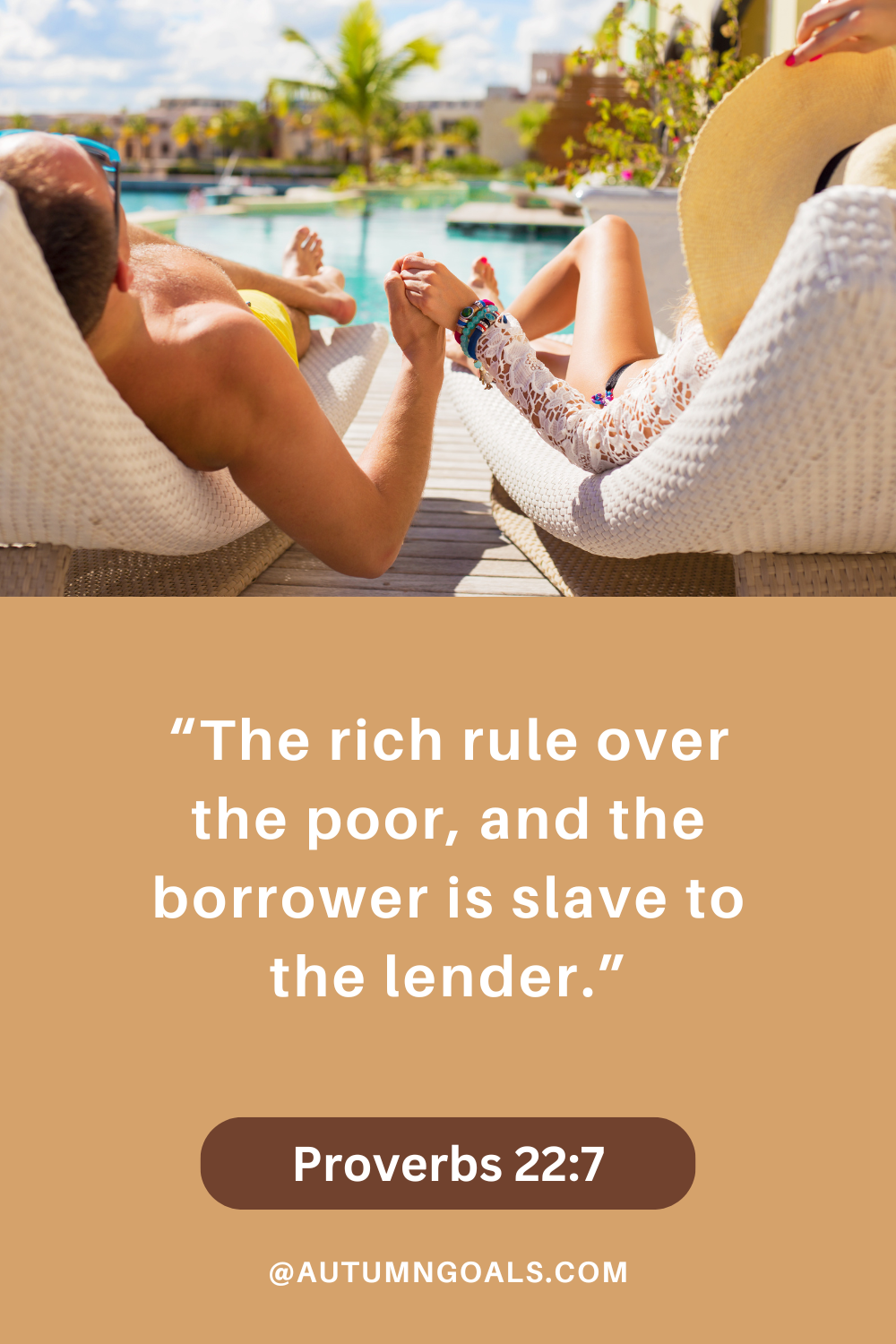 “The rich rule over the poor, and the borrower is slave to the lender.” — Proverbs 22:7